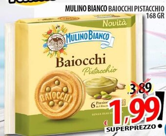 Il Genio Supermercato MULINO BIANCO BAIOCCHI PISTACCHIO 168 GR offerta