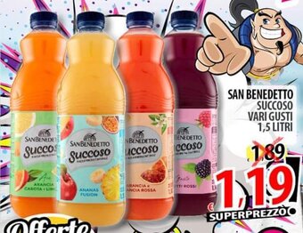 Il Genio Supermercato SAN BENEDETTO SUCCOSO VARI GUSTI 1,5 LITRI offerta