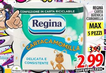 Il Genio Supermercato REGINA CARTA IGIENICA CAMOMILLA offerta