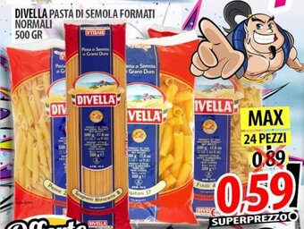 Il Genio Supermercato DIVELLA PASTA DI SEMOLA FORMATI NORMALI 500 GR offerta