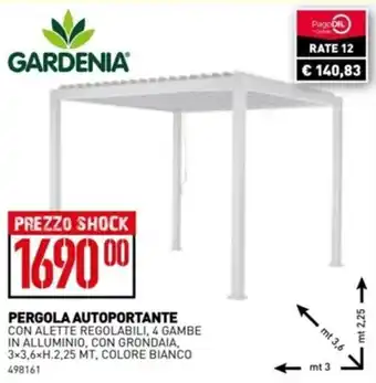 Ottimax GARDENIA PERGOLA AUTOPORTANTE offerta