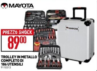 MAYOTA TROLLEY IN METALLO COMPLETO DI 186 UTENSILI