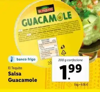 Lidl El Tequito Salsa Guacamole 200g offerta