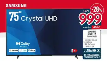 SAMSUNG SMART TV 75BU8070 LED