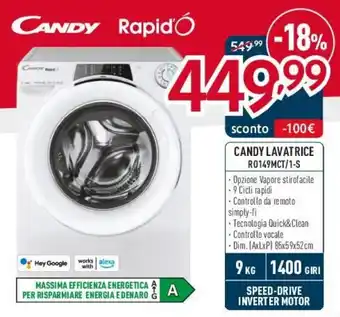 CANDY LAVATRICE R0149MCT/1-S