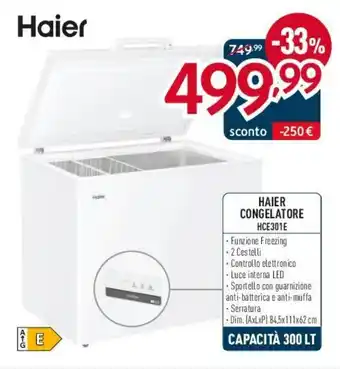 HAIER CONGELATORE HCE301E