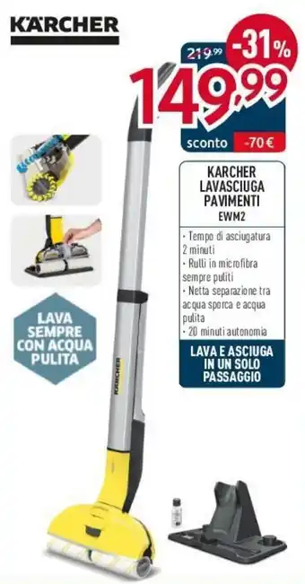 KARCHER LAVASCIUGA PAVIMENTI EWM2