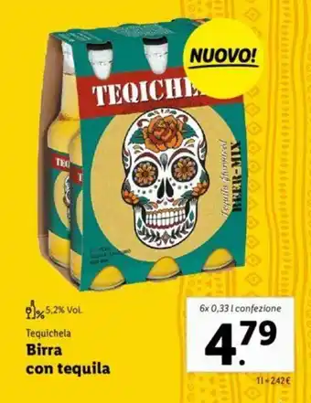 Lidl Tequichela Birra con tequila 6 x 0,33l offerta