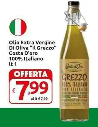 Carrefour Express Olio Extra Vergine Di Oliva "Il Grezzo" Costa D'oro 100% Italiano lt 1 offerta