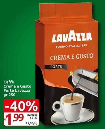 Carrefour Express Caffè Crema e Gusto Forte Lavazza gr 250 offerta