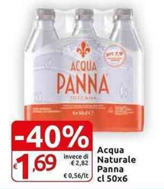 Carrefour Express Acqua Naturale Panna cl 50x6 offerta