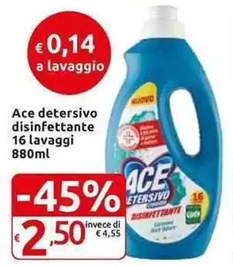 Ace detersivo disinfettante 16 lavaggi 880ml