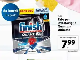 Finish Quantum Ultimate Tabs per lavastoviglie 60 pezzi