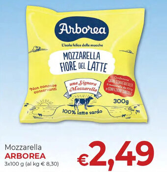 Supermercati Nonna Isa Mozzarella ARBOREA 3x100 g offerta