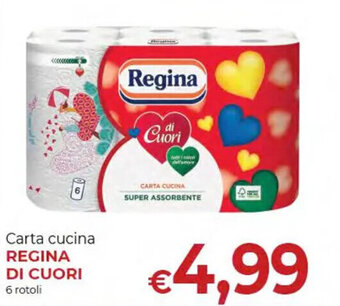 Supermercati Nonna Isa Carta cucina REGINA DI CUORI 6 rotoli offerta
