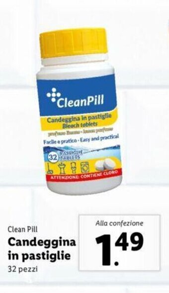 Lidl Clean Pill Candeggina in pastiglie 32 pezzi offerta
