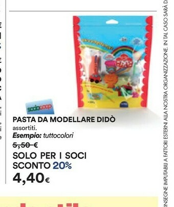 Coop Pasta Da Modellare Didò offerta