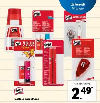 Lidl Pritt Colla o correttore offerta