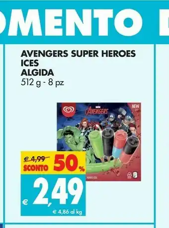 Tigros Algida Avengers Super Heroes offerta
