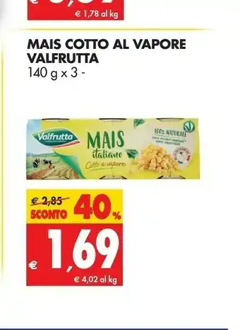 Tigros Valfrutta Mais Cotto Al Vapore offerta
