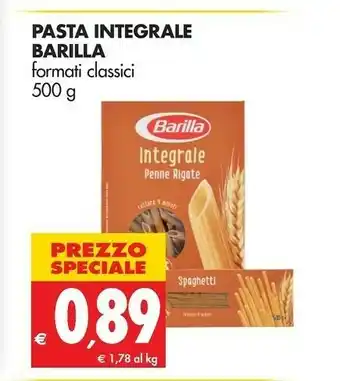Tigros Barilla Pasta Integrale offerta