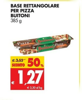 Tigros Buitoni Base Rettangolare Per Pizza offerta