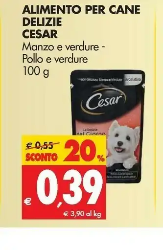 Tigros Cesar Alimento Per Cane Delizie Manzo E Verdure offerta