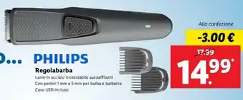 Lidl Philips Regolabarba offerta