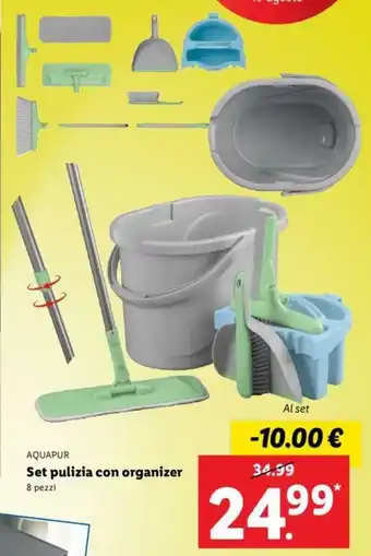 Lidl Aquapur Set pulizia con organizer 8 pezzi offerta