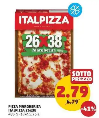 PENNY PIZZA MARGHERITA ITALPIZZA 26x38 485 g offerta
