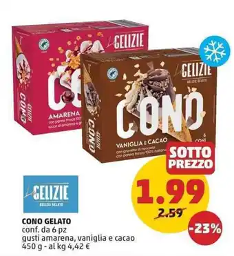 PENNY CONO GELATO conf. da 6 pz 450 g offerta