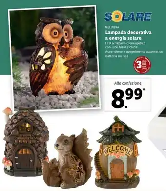 Lidl Solare Melinera Lampada decorativa a energia solare offerta