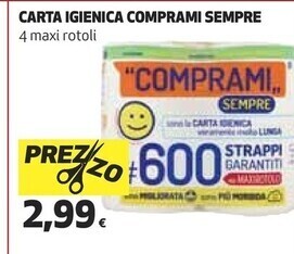 Coop Comprami carta igienica sempre offerta