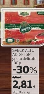 Coop Senfter speck alto adige igp offerta