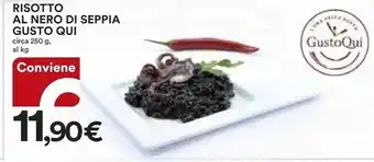 Ipercoop Gusto qui risotto al nero di seppia offerta