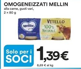 Ipercoop Mellin omogeneizzati offerta