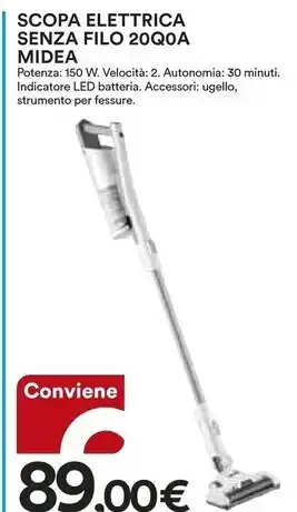 Ipercoop Midea scopa elettrica senza filo 20q0a offerta