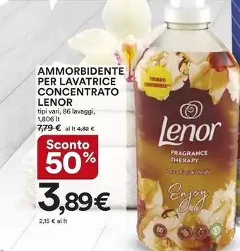 Ipercoop Lenor ammorbidente per lavatrice concentrato offerta