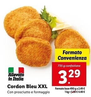 Lidl Cordon bleu xxl offerta