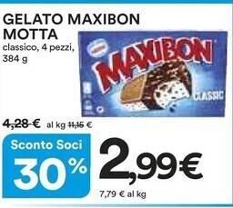 Ipercoop Motta gelato maxibon offerta