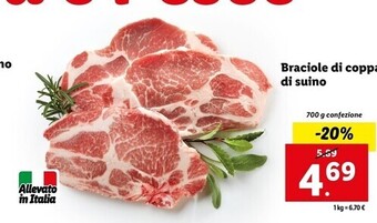 Lidl Braciole di coppa di suino offerta