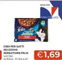 Mercatò Felix cibo per gatti selezioni sensations offerta