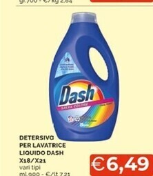 Dash detersivo per lavatrice liquido