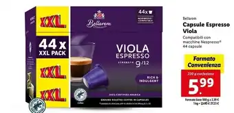 Lidl Bellarom capsule espresso viola offerta
