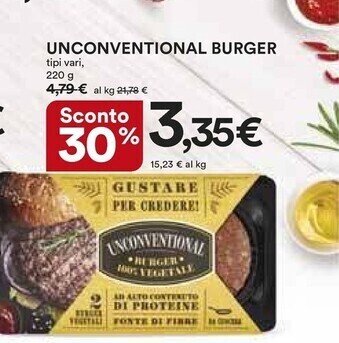 Ipercoop Unconventional burger offerta