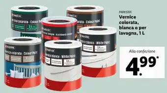 Parkside Vernice colorata, bianca o per lavagna, 1L