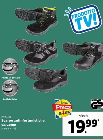 Lidl Parkside Scarpe antinfortunistiche da uomo offerta