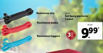Lidl Crivit Set Fasce elastiche 3 pezzi offerta