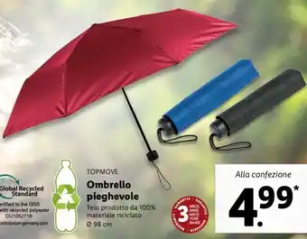Lidl Topmove Ombrello pieghevole ø 98cm offerta