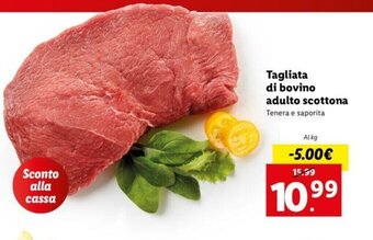 Lidl Tagliata di bovino adulto scottona offerta